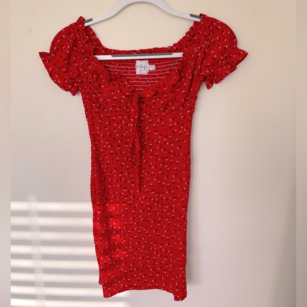 Princess Polly red floral mini dress